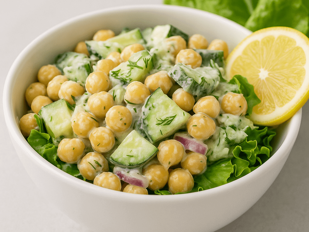 Tzatziki Chickpea Salad Recipe - Alkaline World