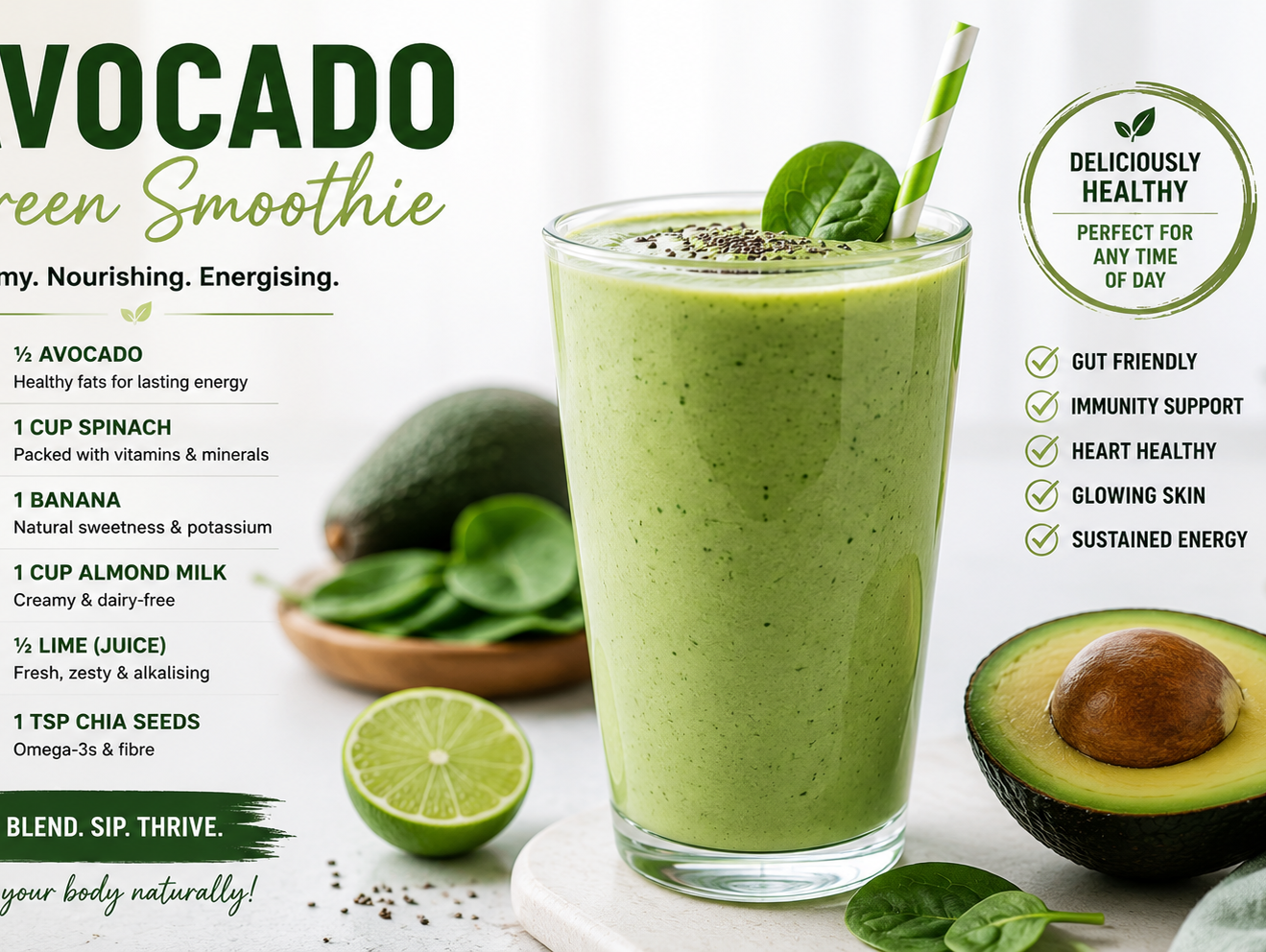 Avocado Green Smoothie Recipe