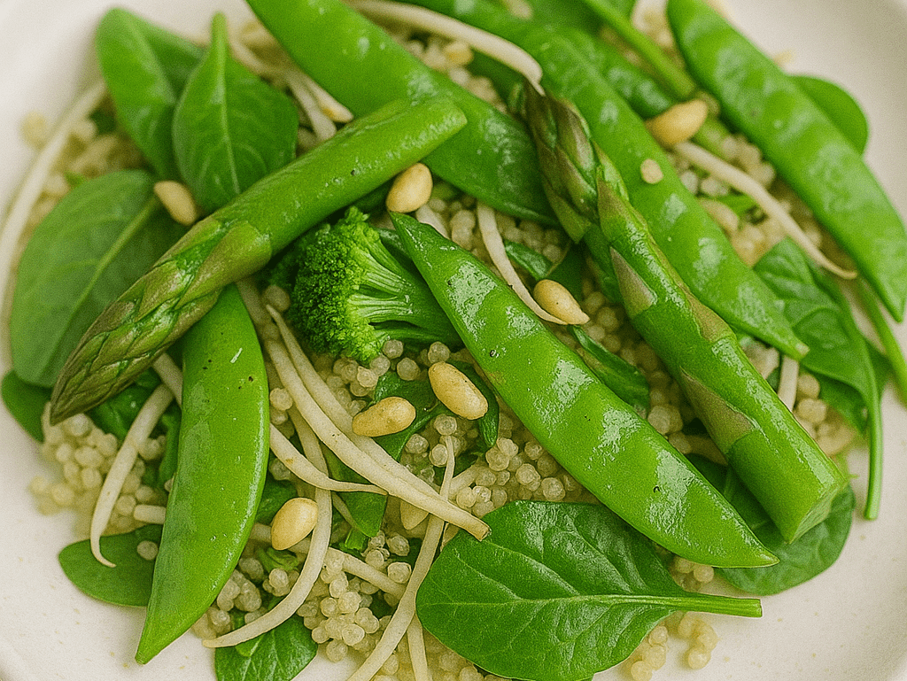 Snow Pea & Asparagus Salad Recipe - Alkaline World