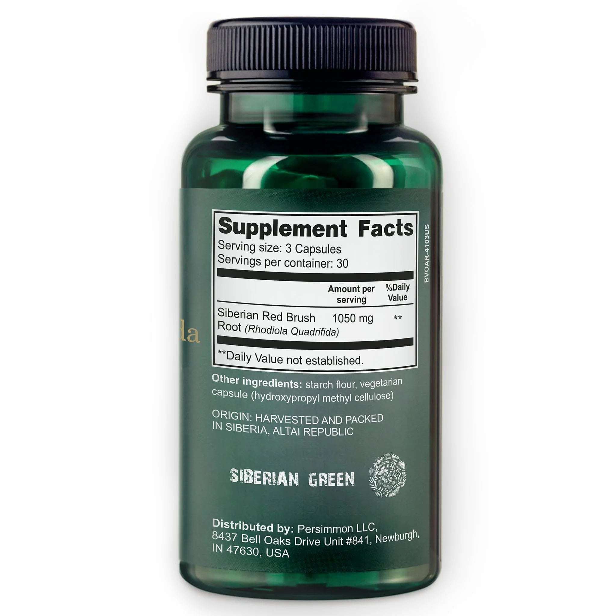 Siberian Wild Rhodiola Quadrifida Capsules – 350 mg – 90 Vegan Capsules