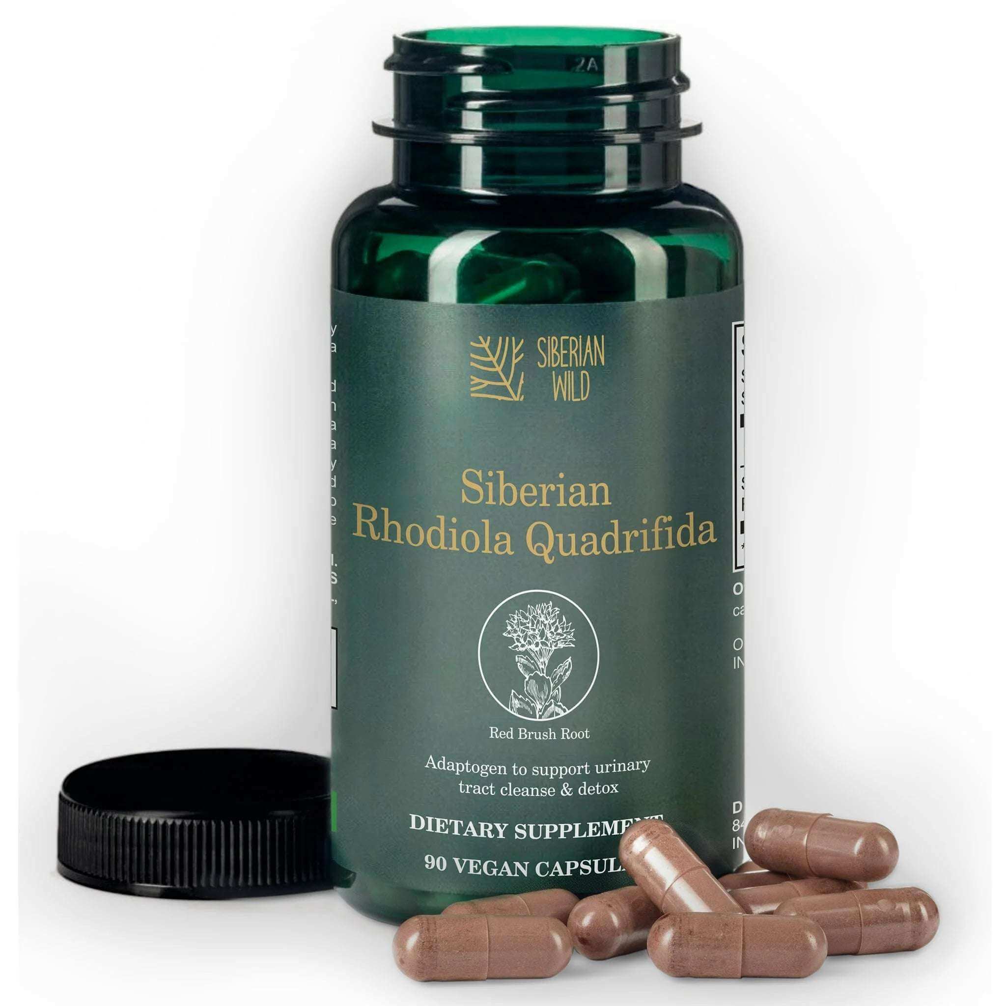Siberian Wild Rhodiola Quadrifida Capsules – 350 mg – 90 Vegan Capsules
