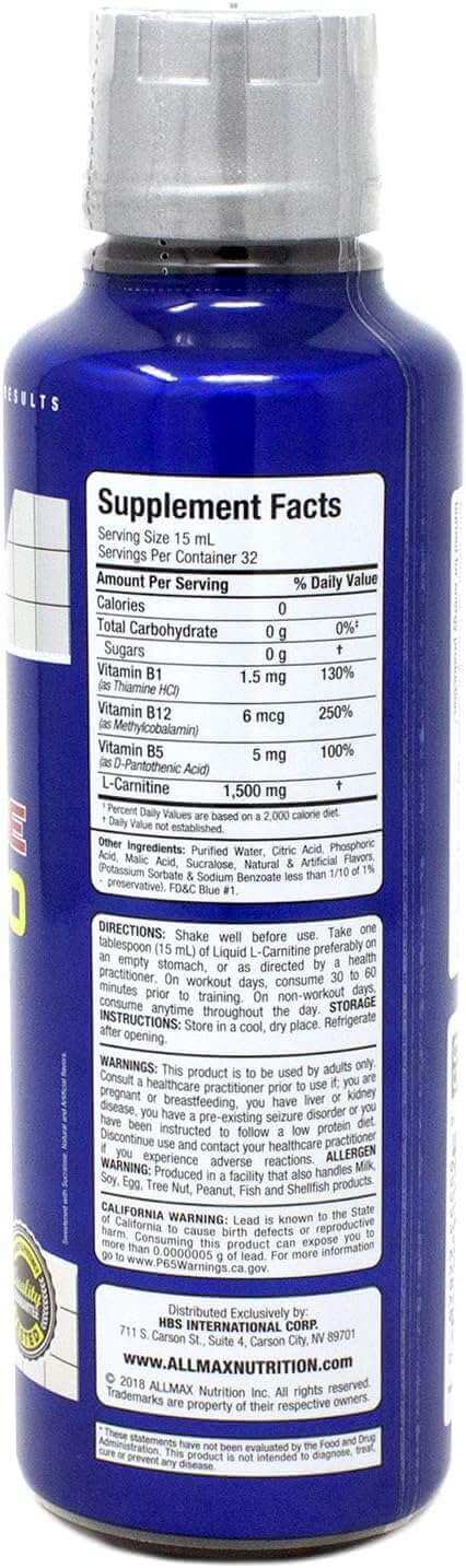 ALLMAX LIQUID L-CARNITINE Blue Raspberry 473ml
