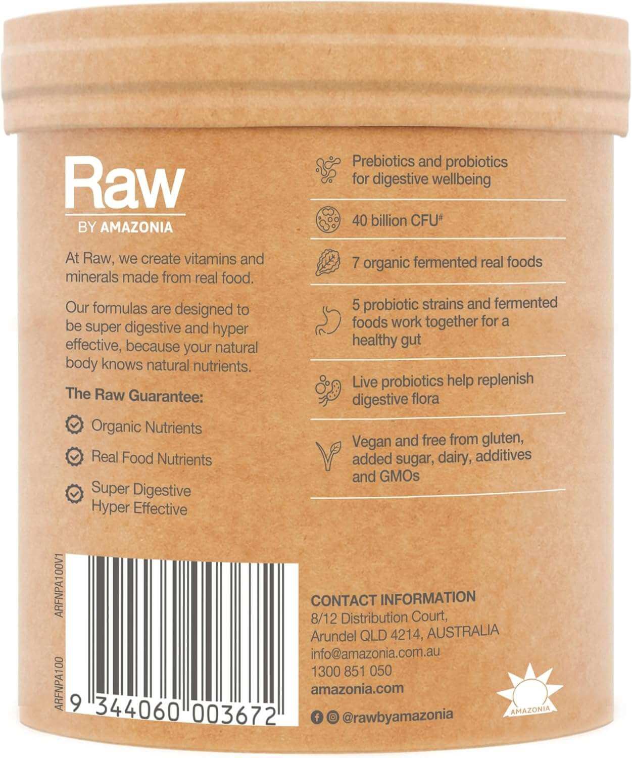 Amazonia Raw Organic Probiotics Cloudy Apple 100g