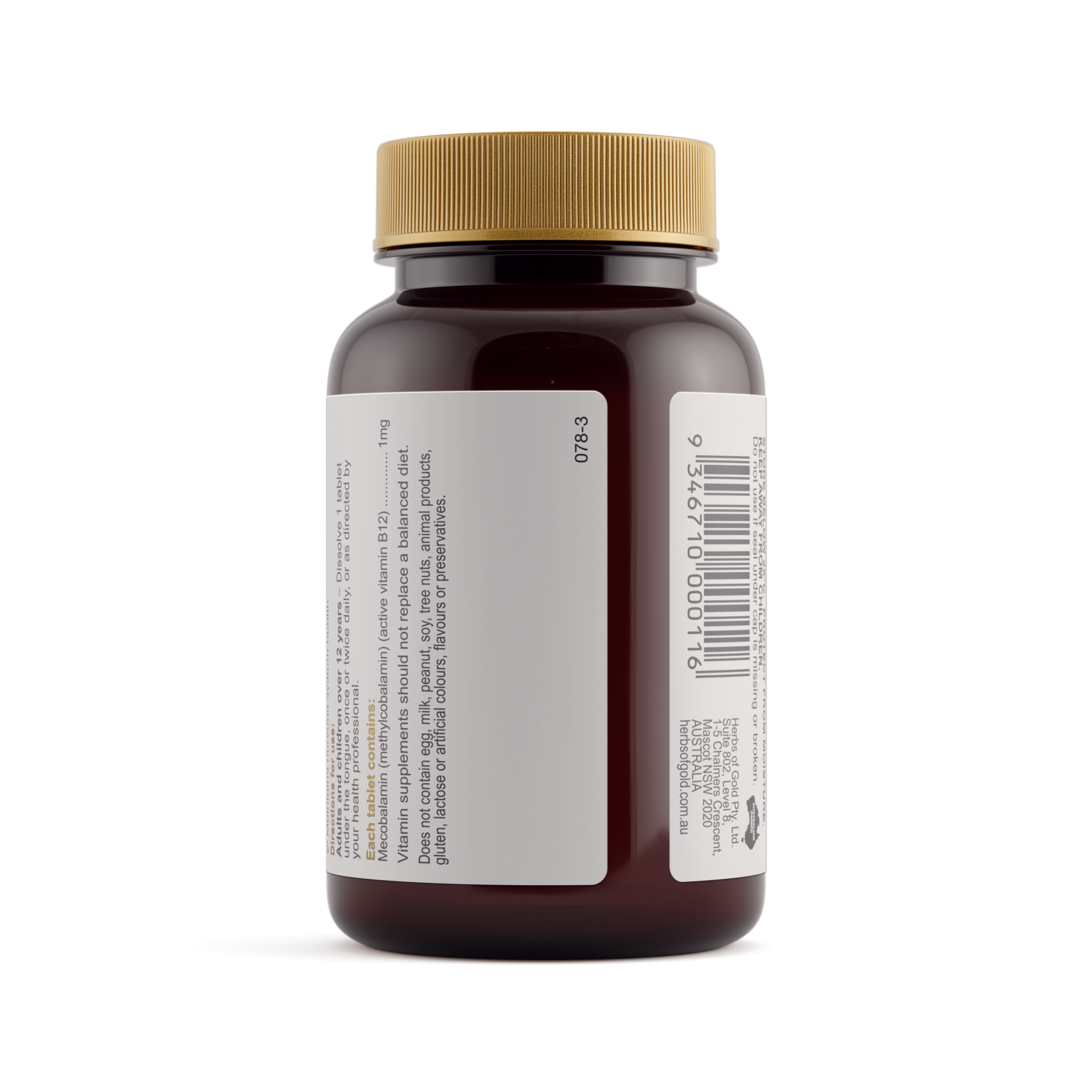 Activated Sublingual B12 directions and ingredients
