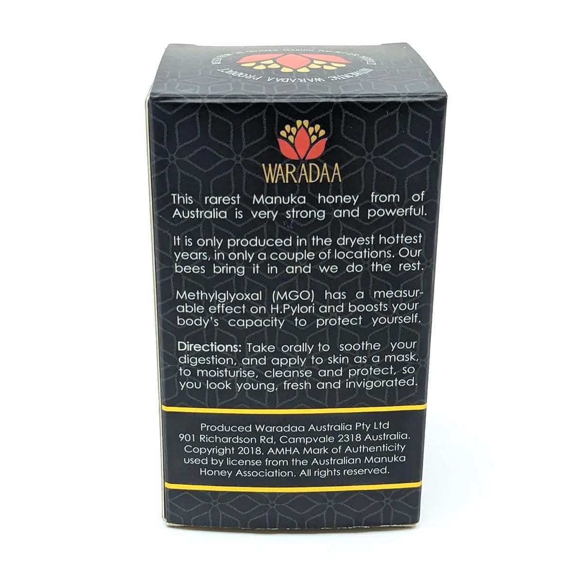Waradaa RARE MGO 1800 Australian Manuka Honey (MF 33+) – 160g