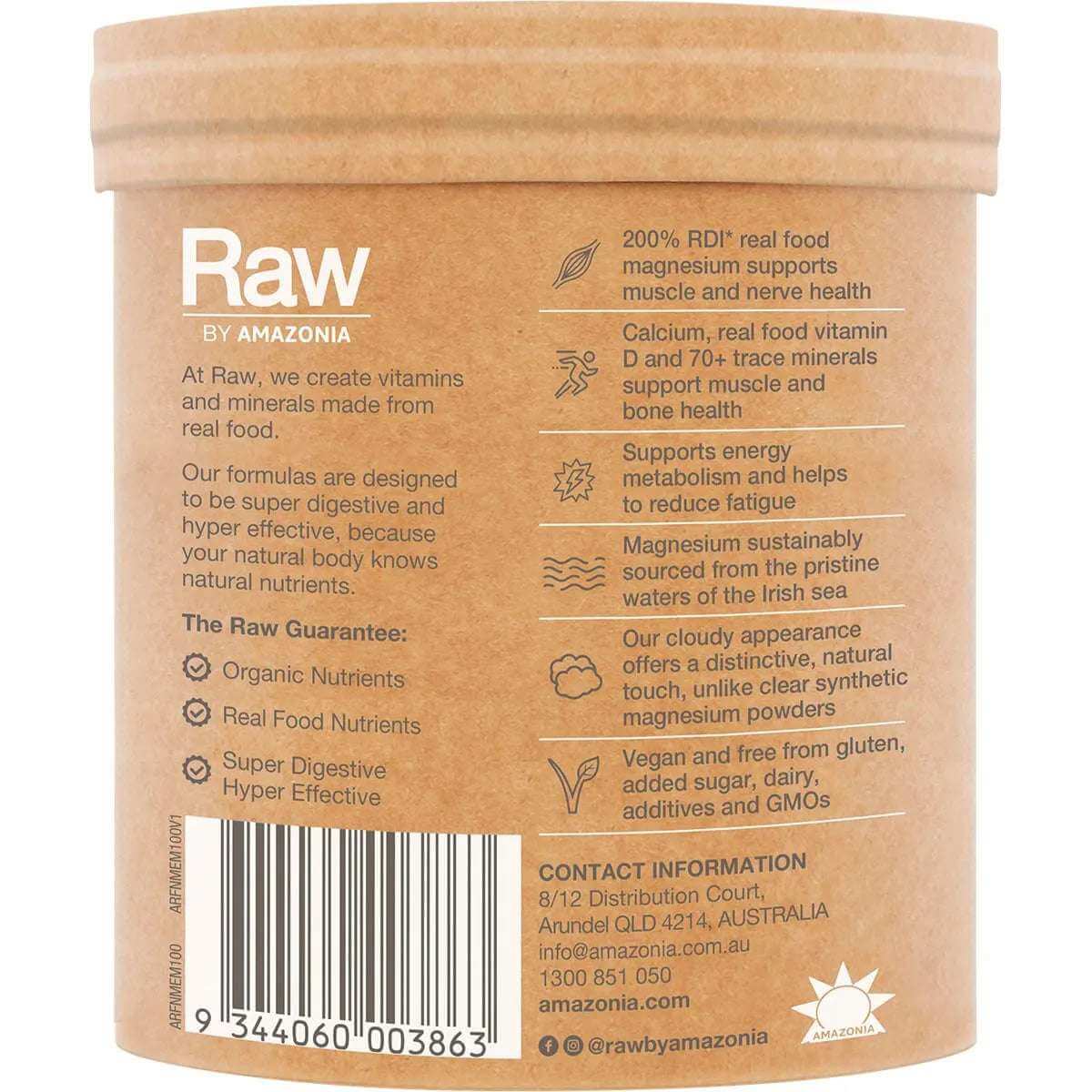 Amazonia Raw Muscle Magnesium Creamy Mango 100g