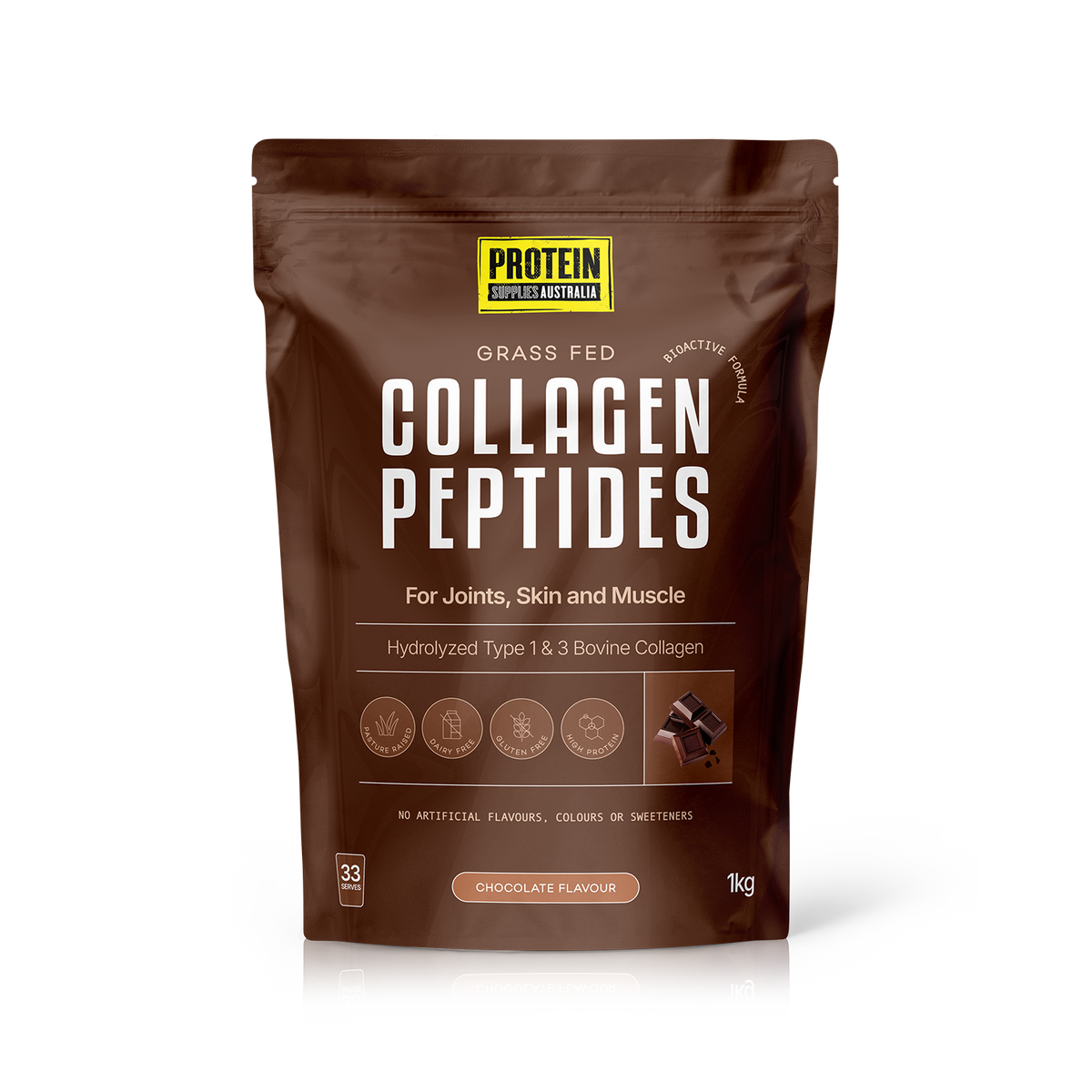 PSA Collagen Peptides Chocolate 1kg pouch