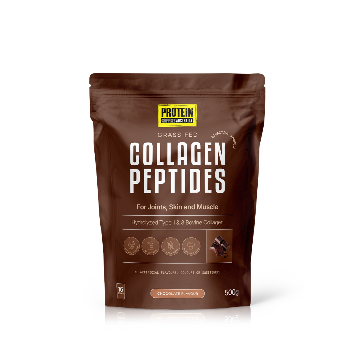 PSA Collagen Peptides Chocolate 500g pouch