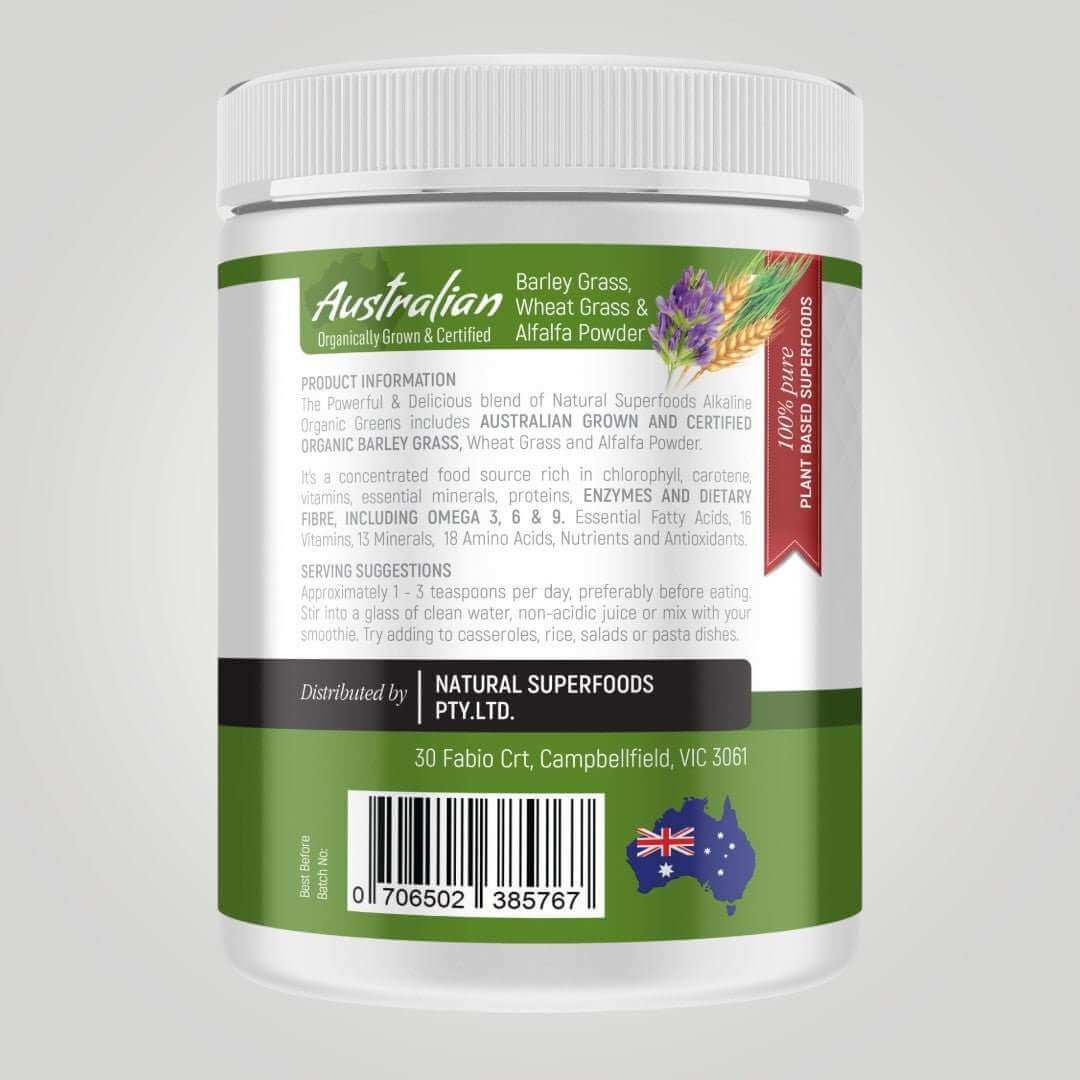 Alkaline Organic Greens 200g - Alkaline World