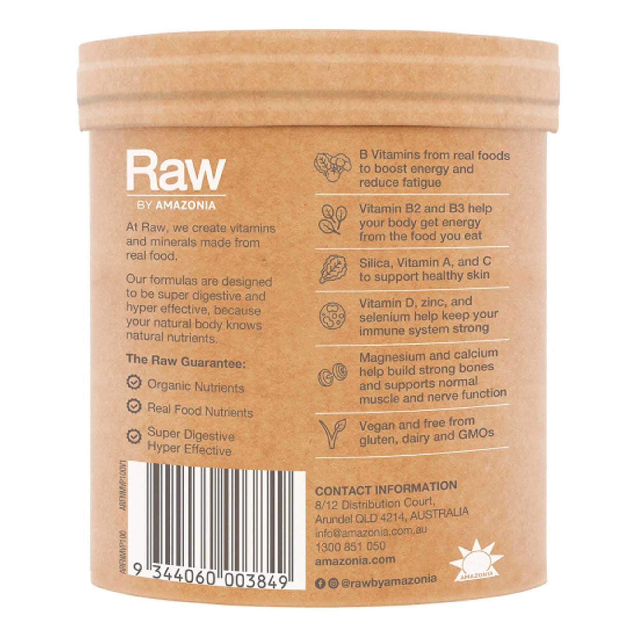 Amazonia RawRaw Organic Multivitamin Pineapple100g - Alkaline World
