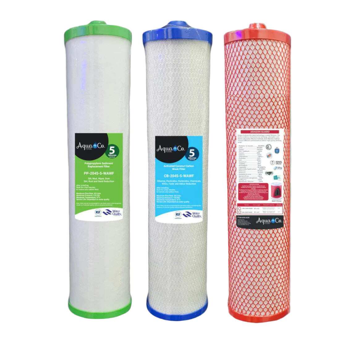 AquaCo Replacement Filter Set 20" x 4.5" - Alkaline World