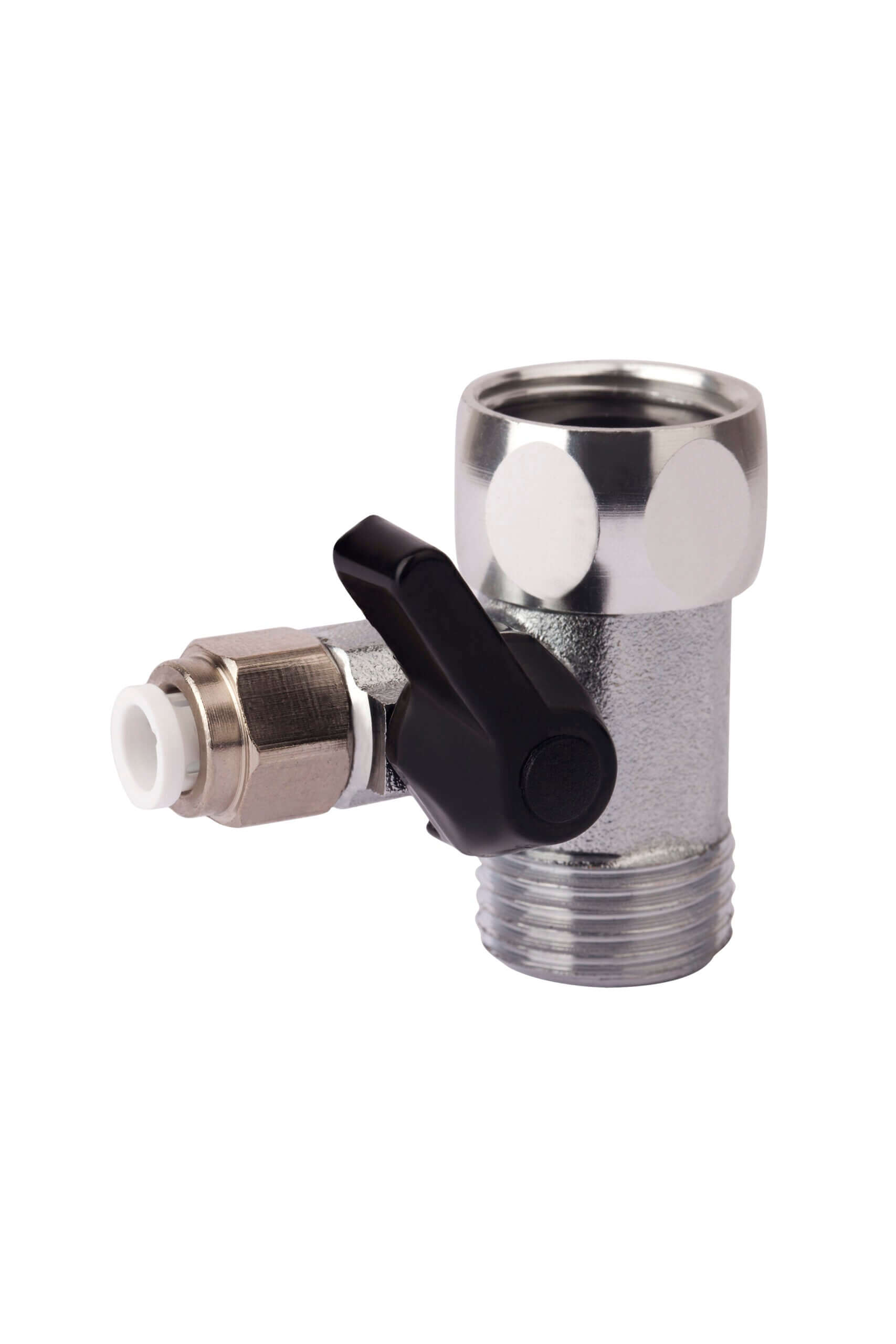 Aquarius Wellness T-Connector 1/2" to 1/4" Easy Fit, plumbing fitting for connecting pipes in water systems.