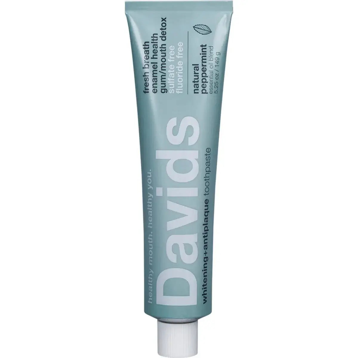 Davids Toothpaste Whitening + Antiplaque Peppermint 149g - Alkaline World