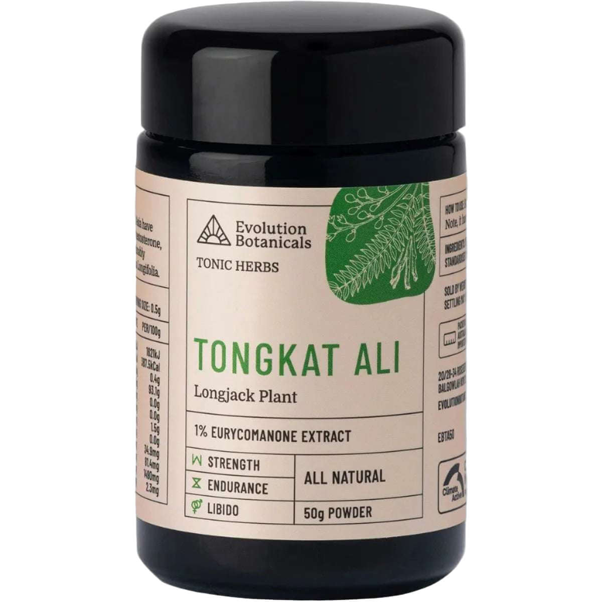 Evolution Botanicals Tongkat Ali Longjack Plant 50g - Alkaline World