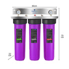 Fluoride Removal Whole - House Triple Filtering System 20" x 4.5" - Alkaline World