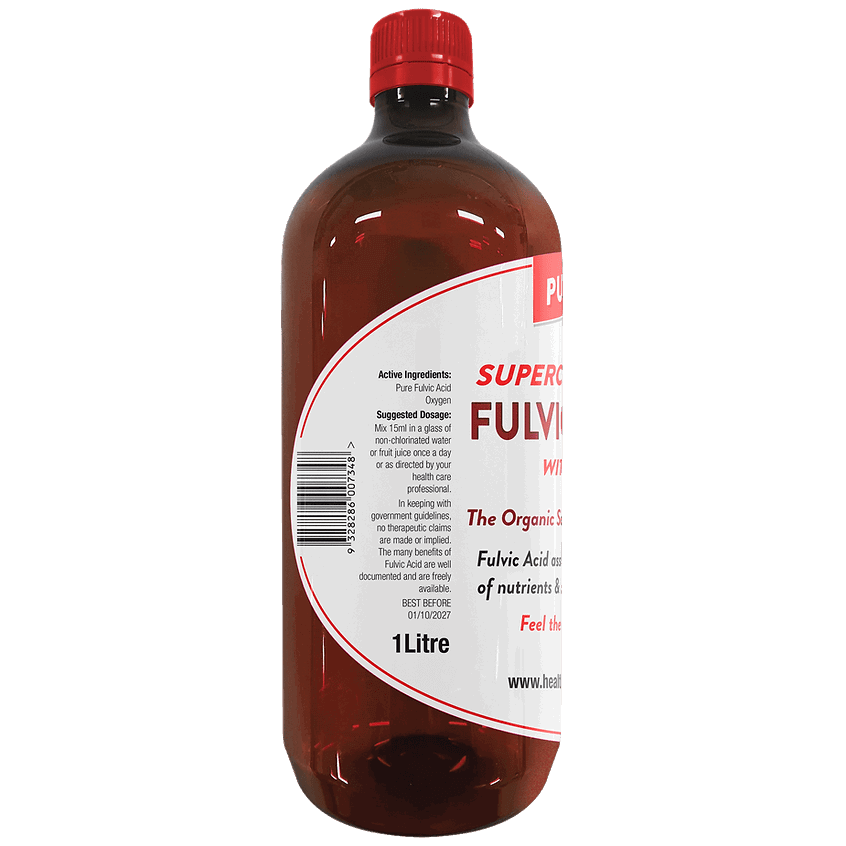 Healthwest Supercharged Pure Fulvic with Oxygen 1 Litre PET - Alkaline World