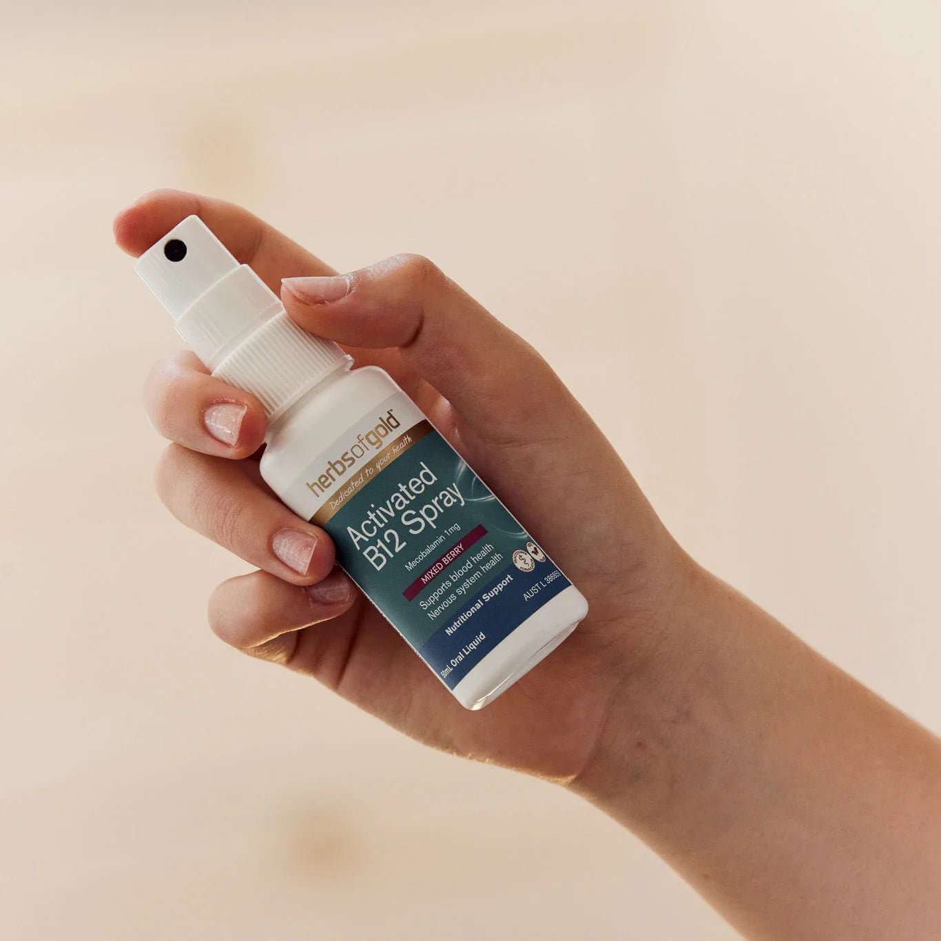 Herbs of Gold Activated B12 Spray 50mL - Alkaline World