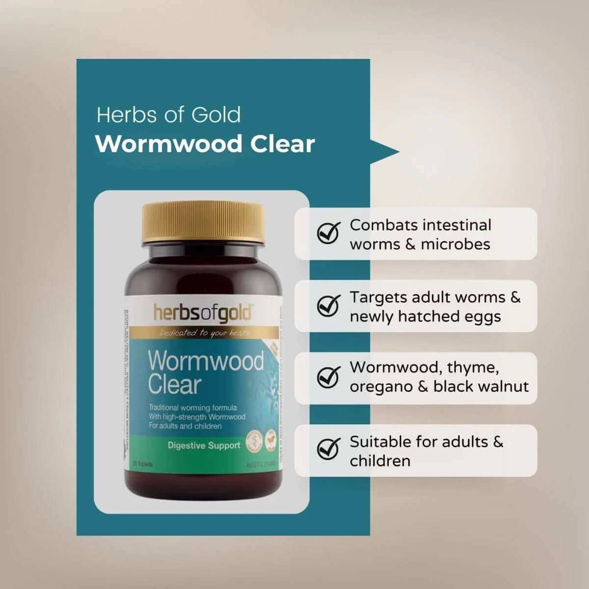 Herbs of Gold Wormwood Clear 84T - Alkaline World