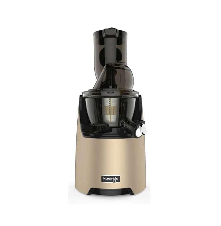 Kuvings DETOX EVOlution Pack Gold juicer with sleek gold finish and multiple attachments for healthy juice extraction.