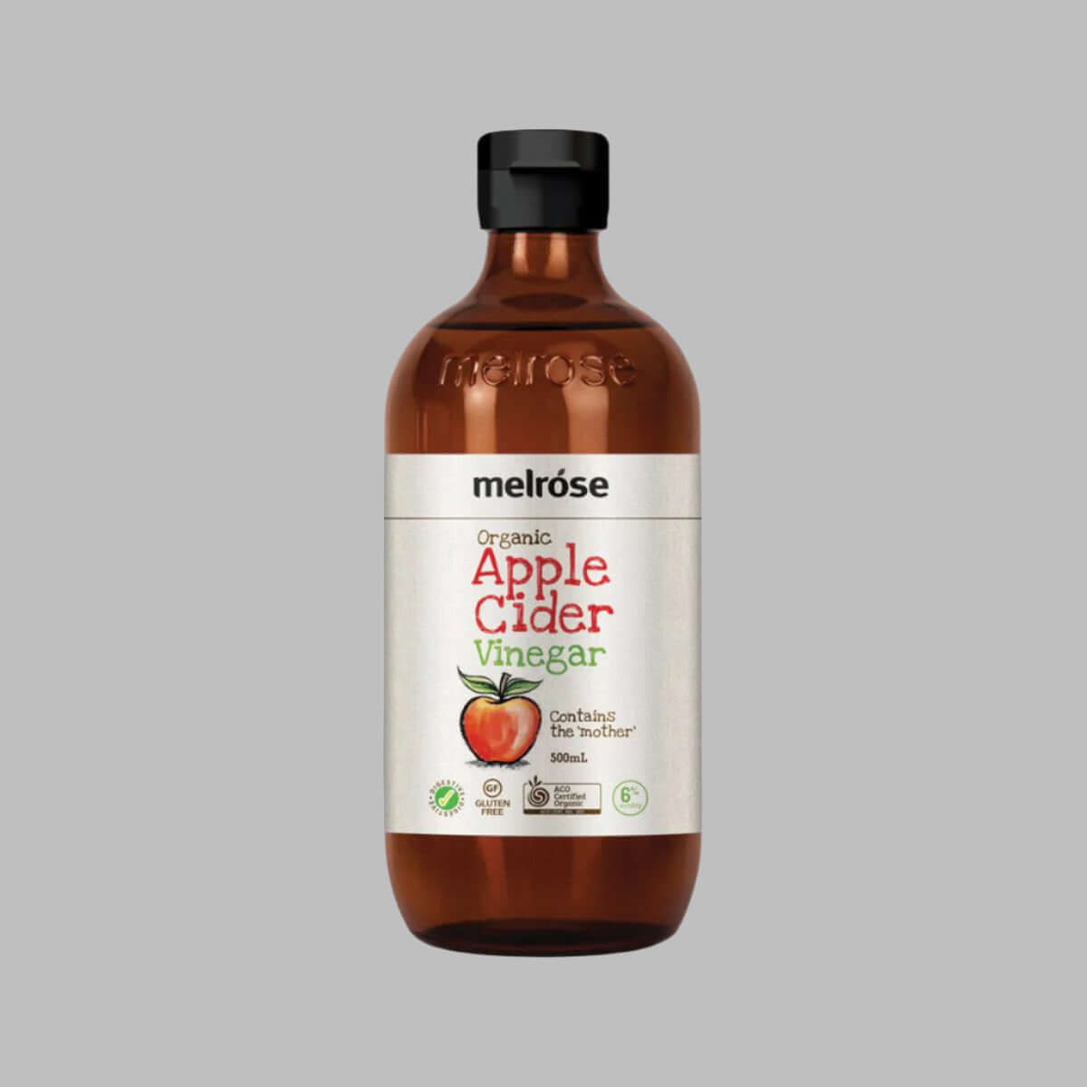 Melrose Organic Apple Cider Vinegar (contains the 'mother') 500ml - Alkaline World