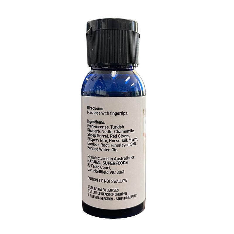 Natural Superfoods Miracle Muscle & Joint Rub in a jar, featuring natural ingredients for soothing muscle and joint relief.