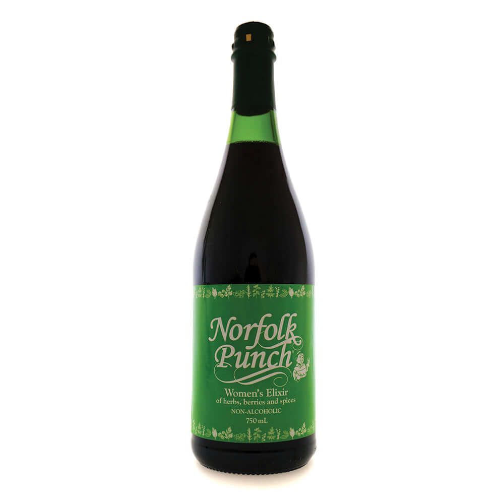 Norfolk Punch Women's Elixir bottle, 750ml size, featuring elegant packaging and clear label for Norfolk Punch brand.