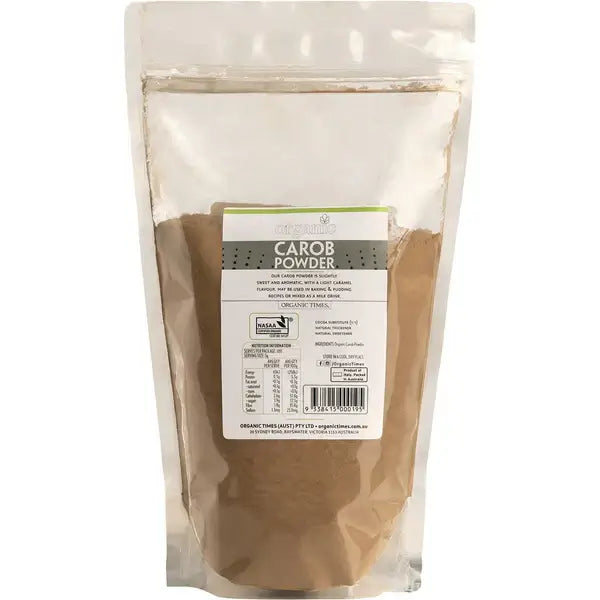 ORGANIC TIMES Carob Powder 500g - Alkaline World