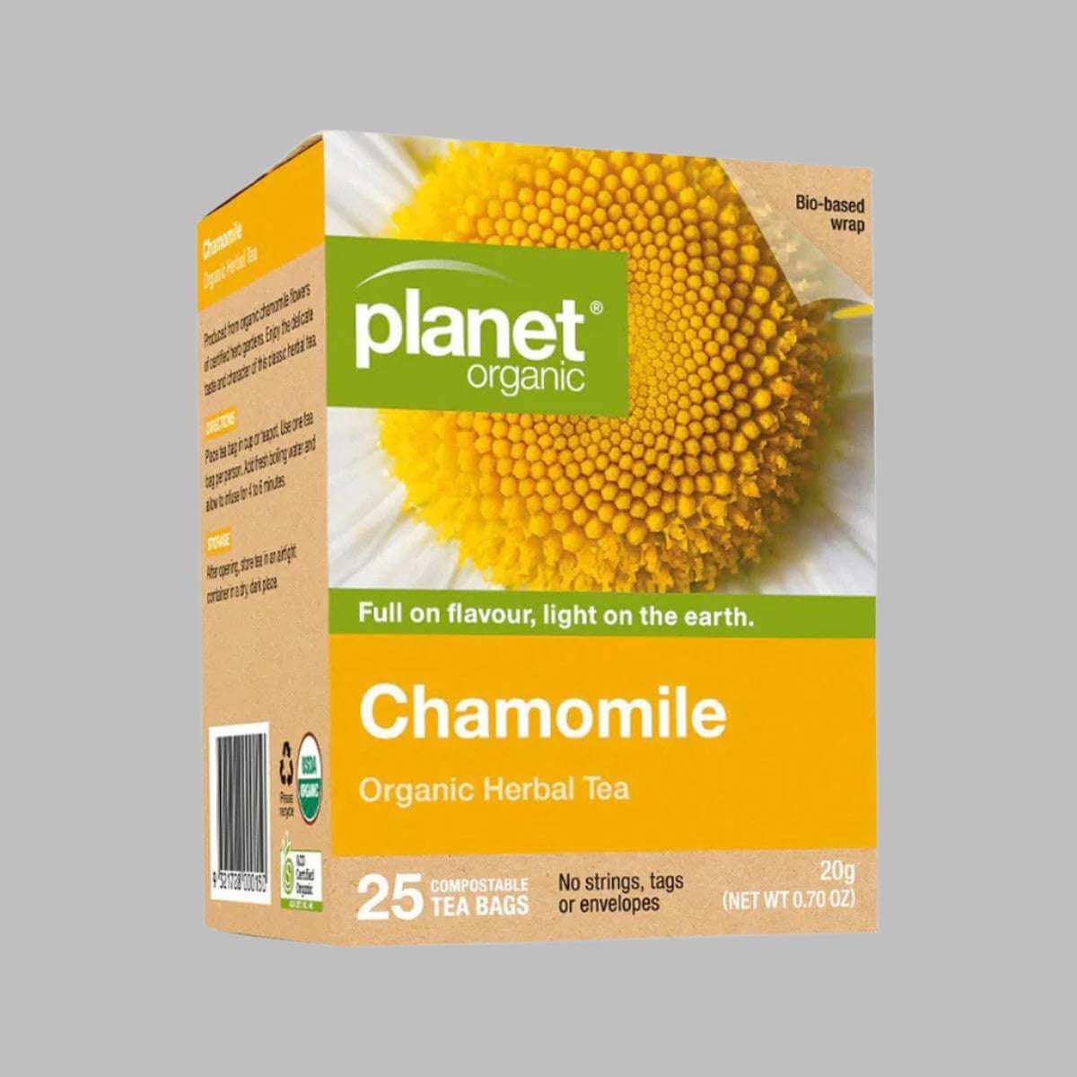 Planet Organic Organic Chamomile Herbal Tea x 25 Tea Bags - Alkaline World