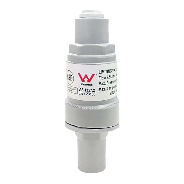 Aquarius M25 Alkaline Ionised Structured Water System flow limiting valve for optimal water filtration.