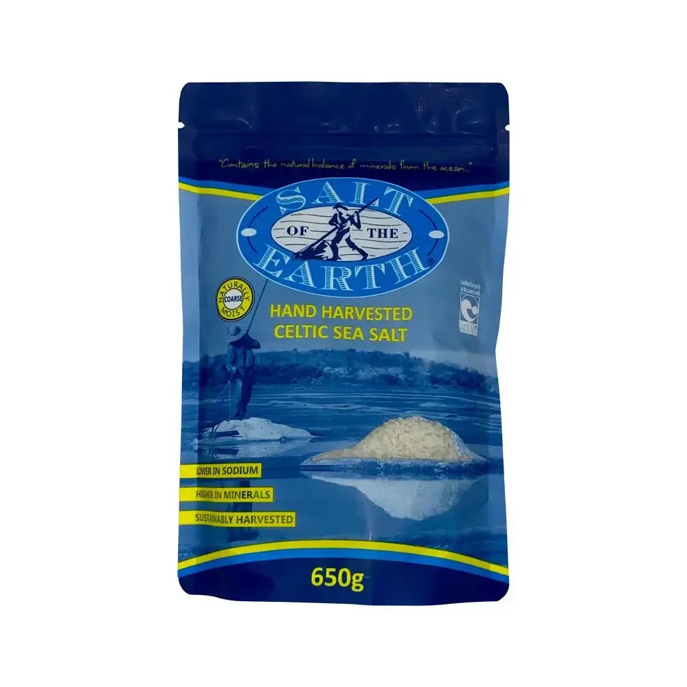Salt Of The Earth Hand Harvested Celtic Sea Salt Coarse 650g - Alkaline World