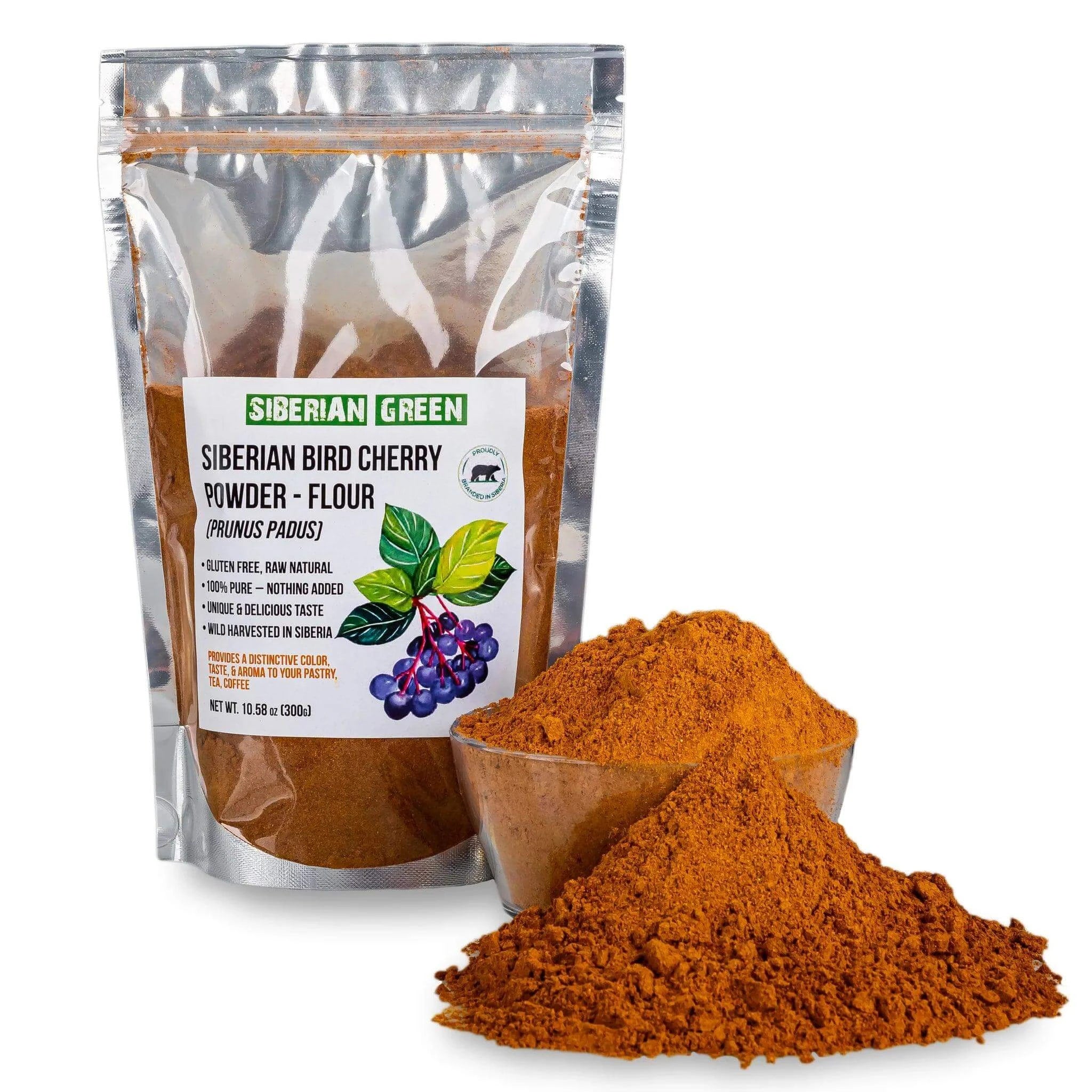 Siberian Altai Bird Cherry Powder (Flour) Raw Organic 300g - Alkaline World
