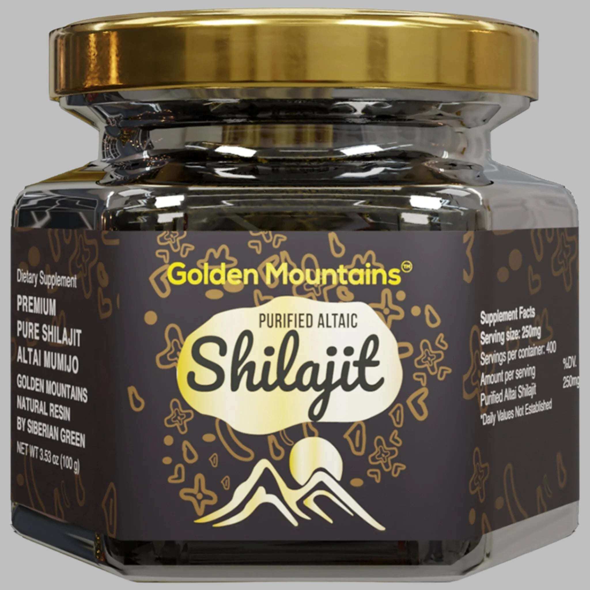 Siberian Green Pure Shilajit "Golden Mountains" 100g Resin - Alkaline World
