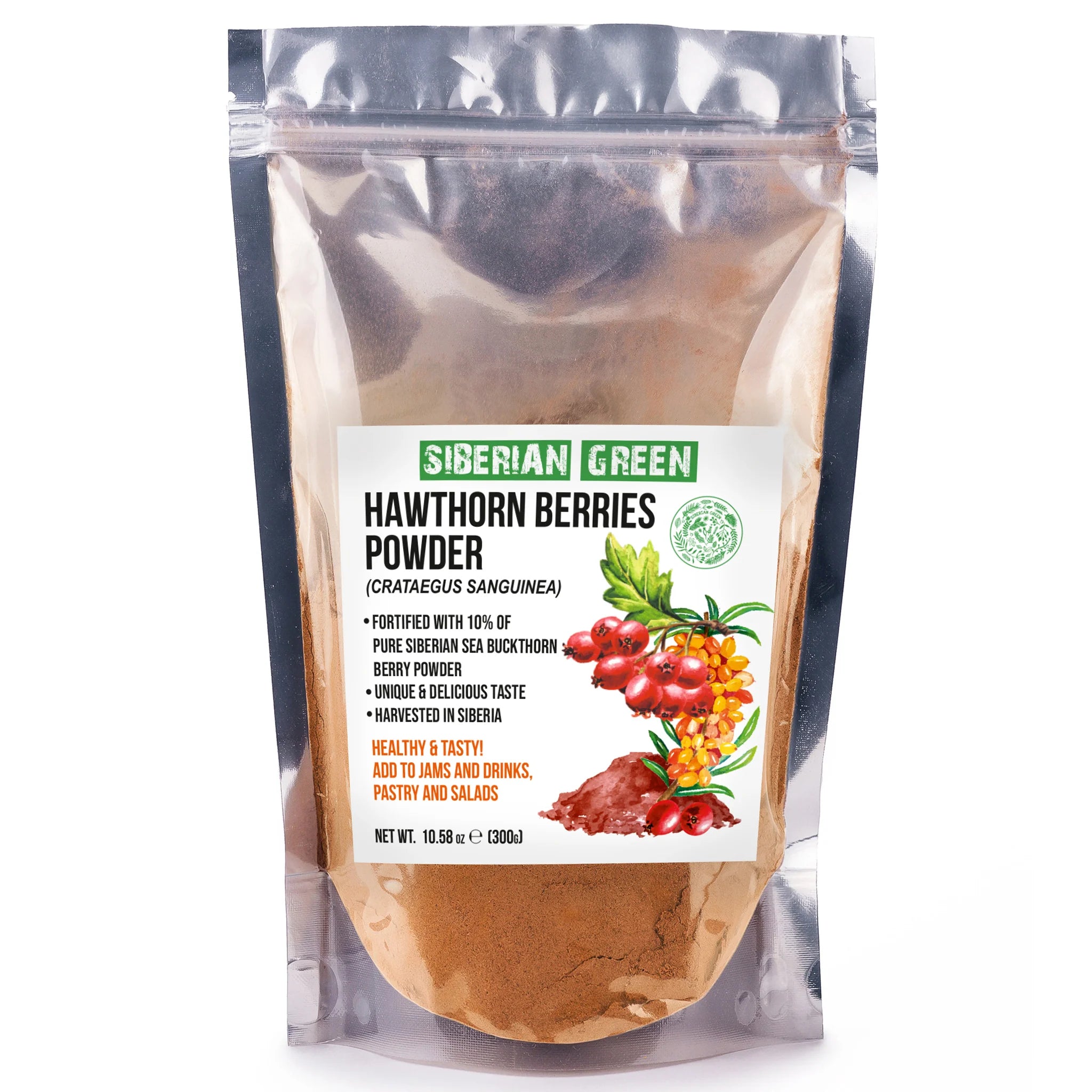 Siberian Hawthorn and Sea Buckthorn Powder – 300g - Alkaline World