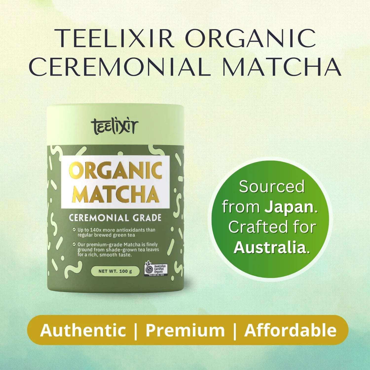 TEELIXIR ORGANIC MATCHA 100G - Alkaline World