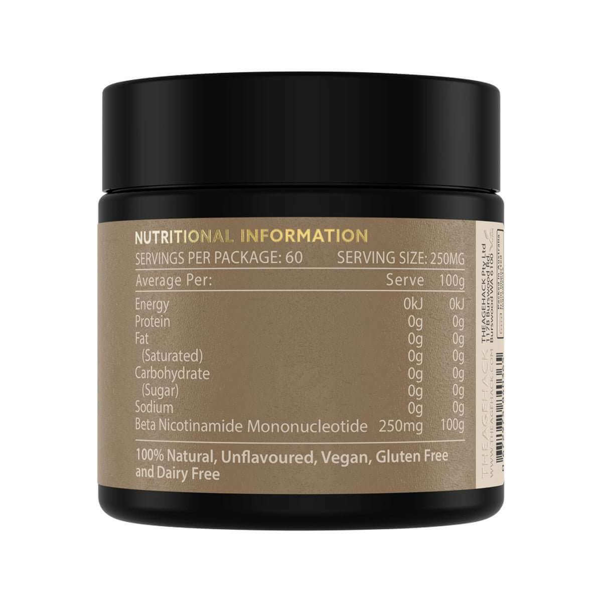 Theagehack NMN Beta - Nicotinamide Mononucleotide 15g - Alkaline World