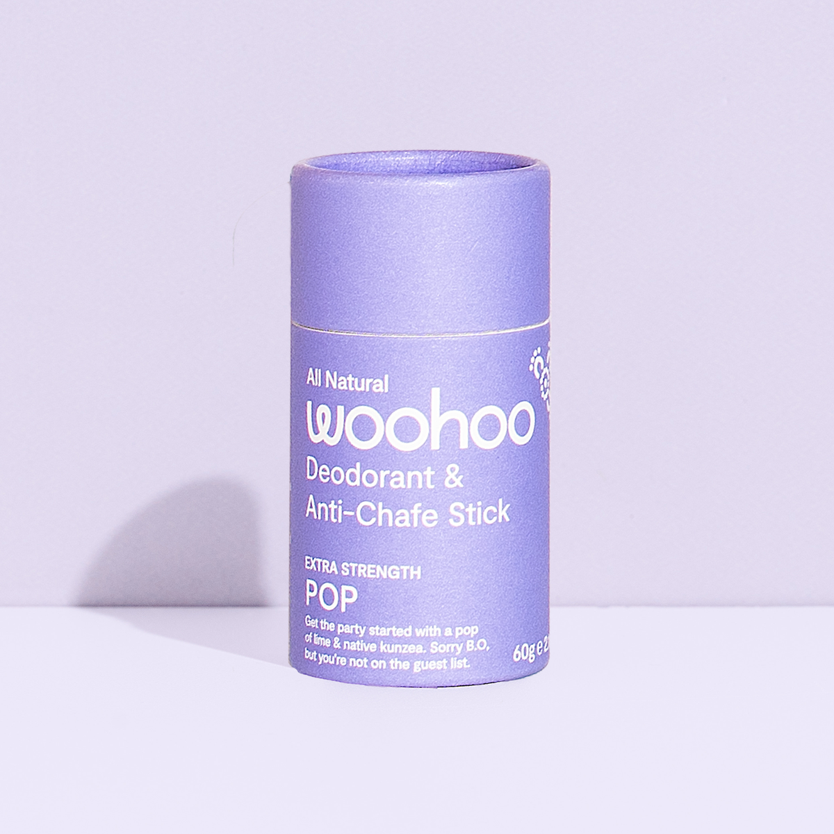 Woohoo Natural Deodorant Anti-Chafe Stick Pop 60g