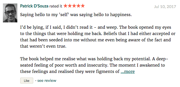 Book titled "Say Hello To Happiness" by Michael Adamedes, featuring a colorful cover design.