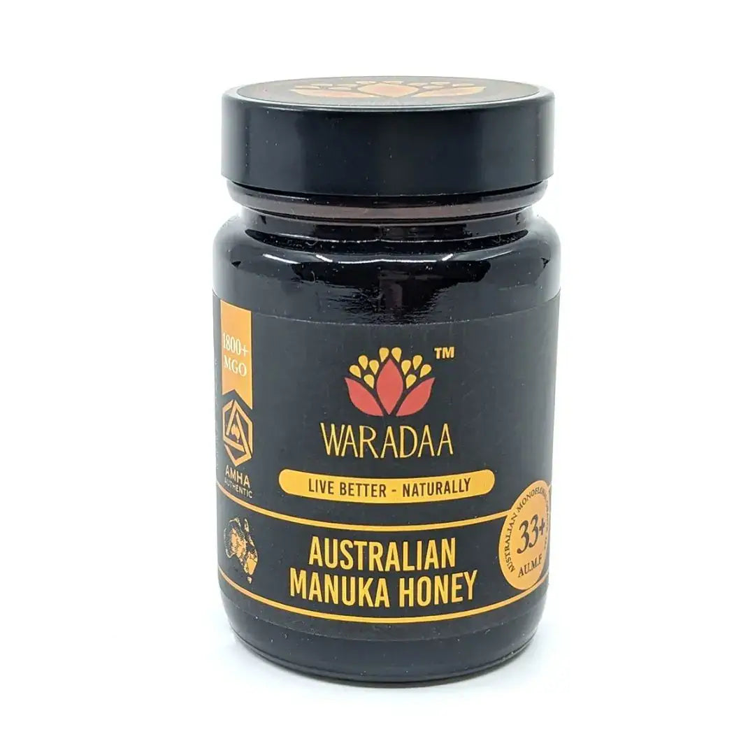 Waradaa RARE MGO 1800 Australian Manuka Honey (MF 33+) – 160g - Alkaline World