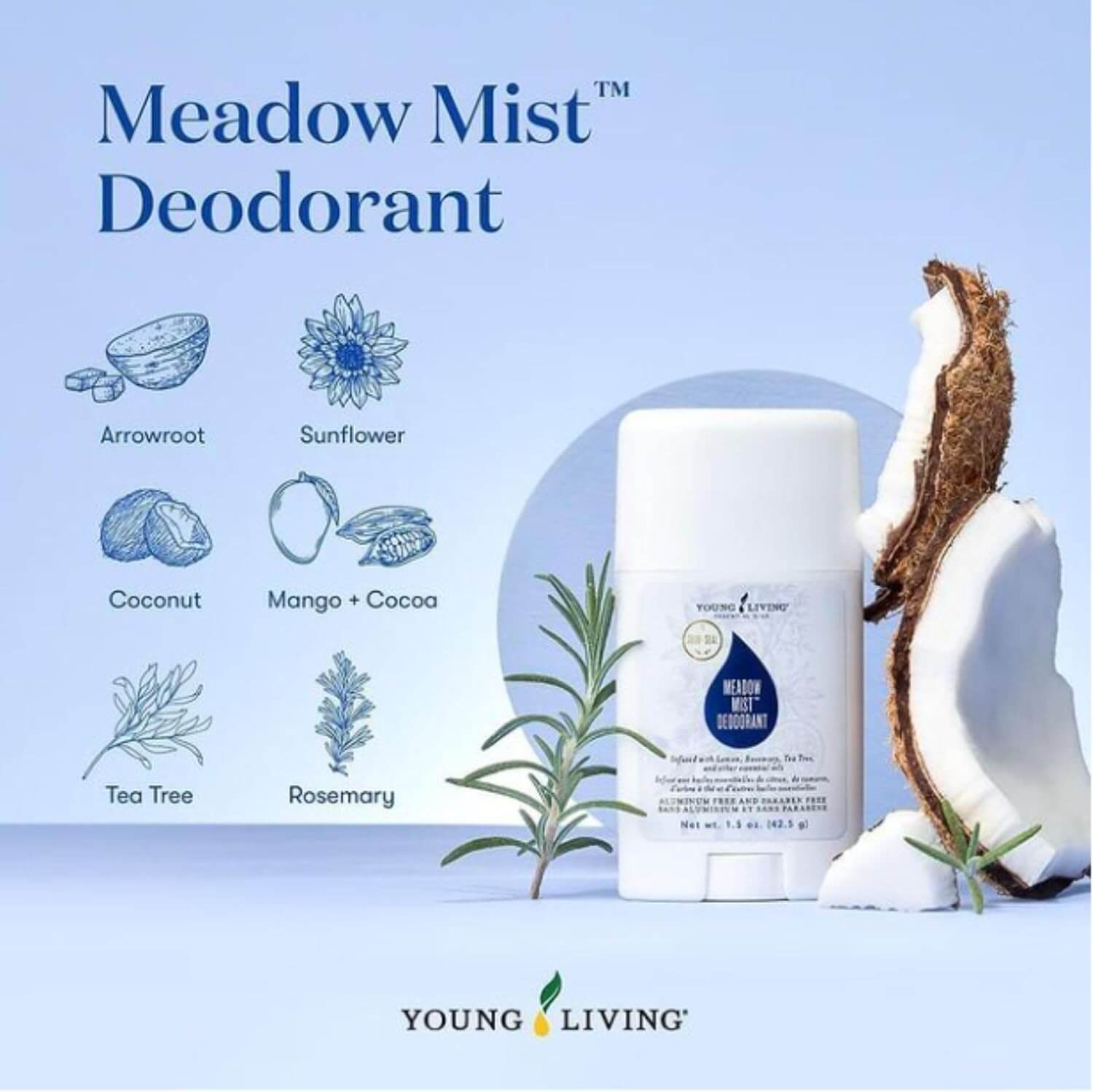 Young Living AromaGuard Meadow Mist Deodorant - Alkaline World