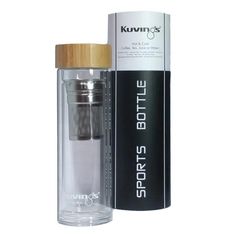 420ml – Tea, Water, Juice bottle with Bamboo Lid - Alkaline World
