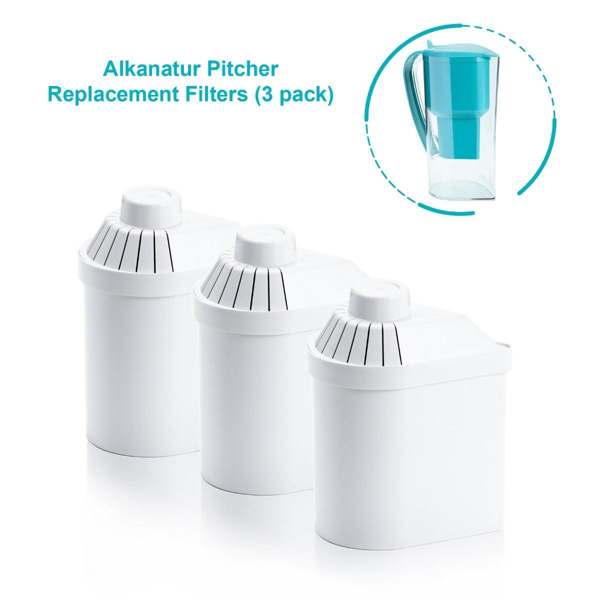 Alkanatur Pitcher Replacement Filter 3 Pack - Alkaline World