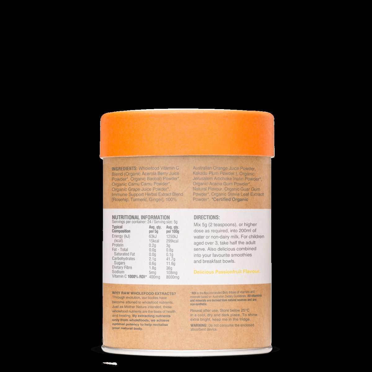Amazonia RAW Vitamin C+ Wholefood Extract 120g - Alkaline World