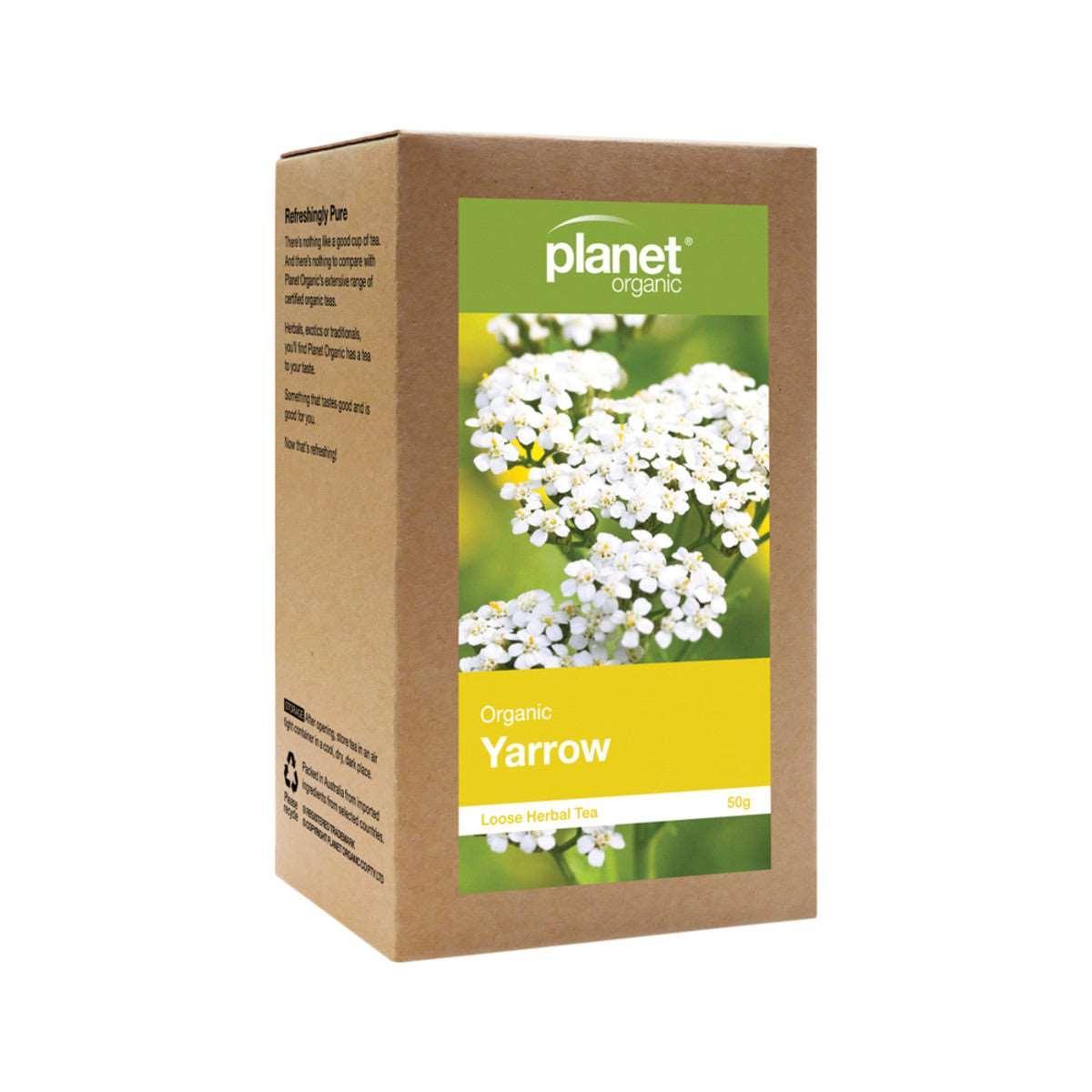 Planet Organic Organic Yarrow Loose Leaf Tea 50g - Alkaline World