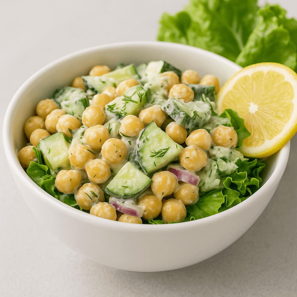 Tzatziki Chickpea Salad Recipe - Alkaline World