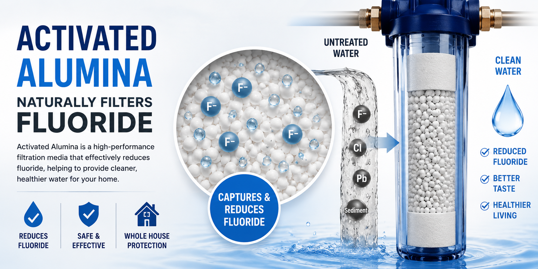 Using Activated Alumina to effectively remove fluoride from water