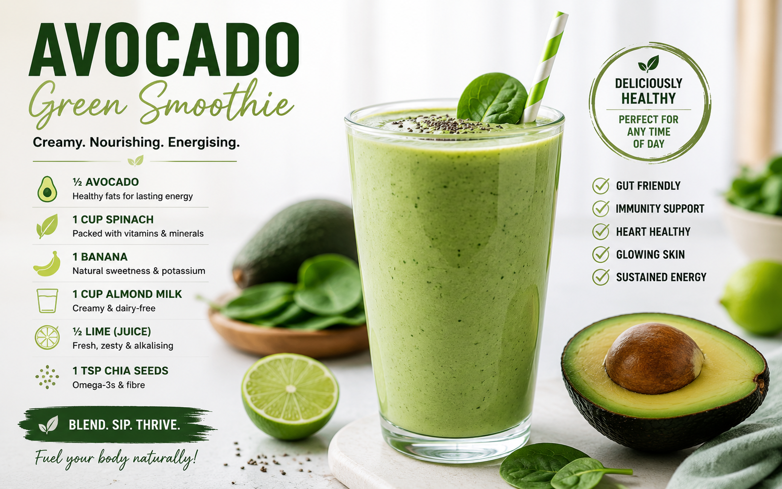 Avocado Green Smoothie Recipe