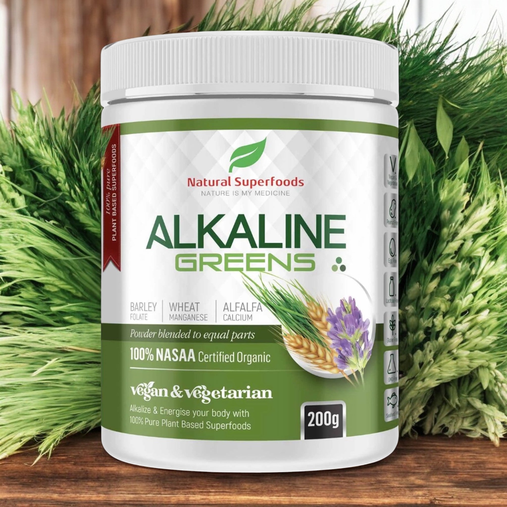 Alkaline Organic Greens: Barley Grass, Wheatgrass, and Alfalfa Benefits - Alkaline World