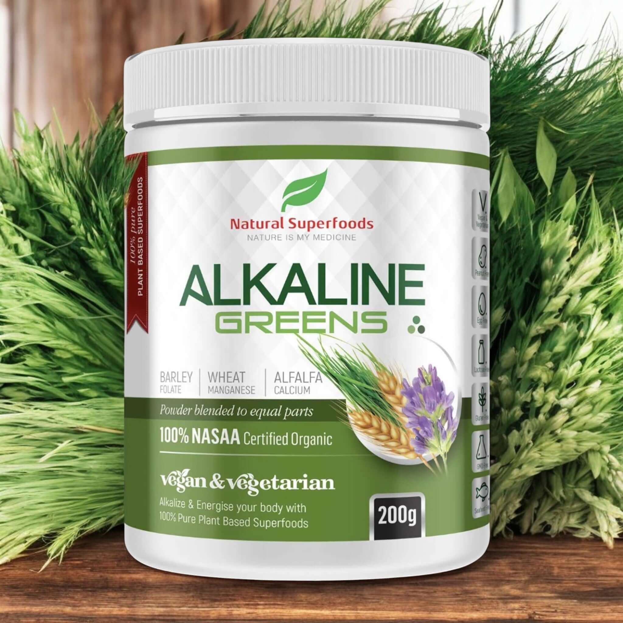 Alkaline Organic Greens: Barley Grass, Wheatgrass, and Alfalfa Benefits - Alkaline World