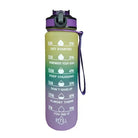 1 Lt BPA FREE Motivational Sports Water Bottle with Time Marker - Alkaline World