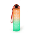 1 Lt BPA FREE Motivational Sports Water Bottle with Time Marker - Alkaline World